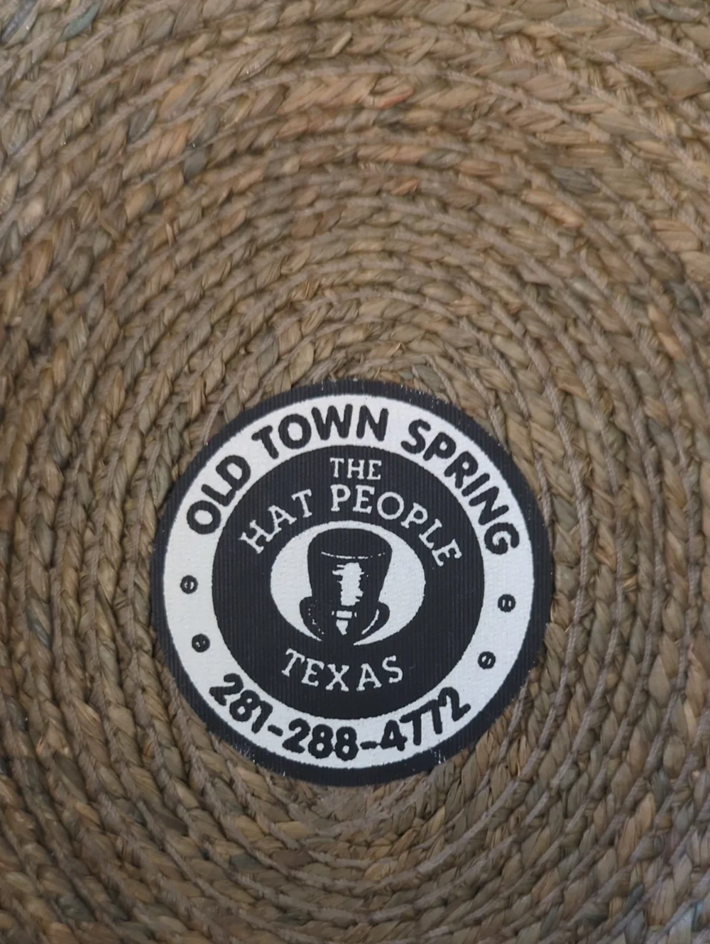 Vintage Callanan Woven Straw Sun Hat with Tied Rope Trim - Olive Brown One Size - Picture 8 of 9